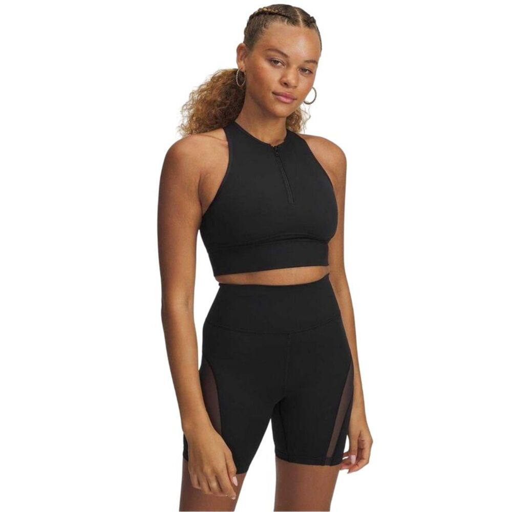 Under Armour Womens/Ladies Meridian Zip Front Sports Bra / Black
